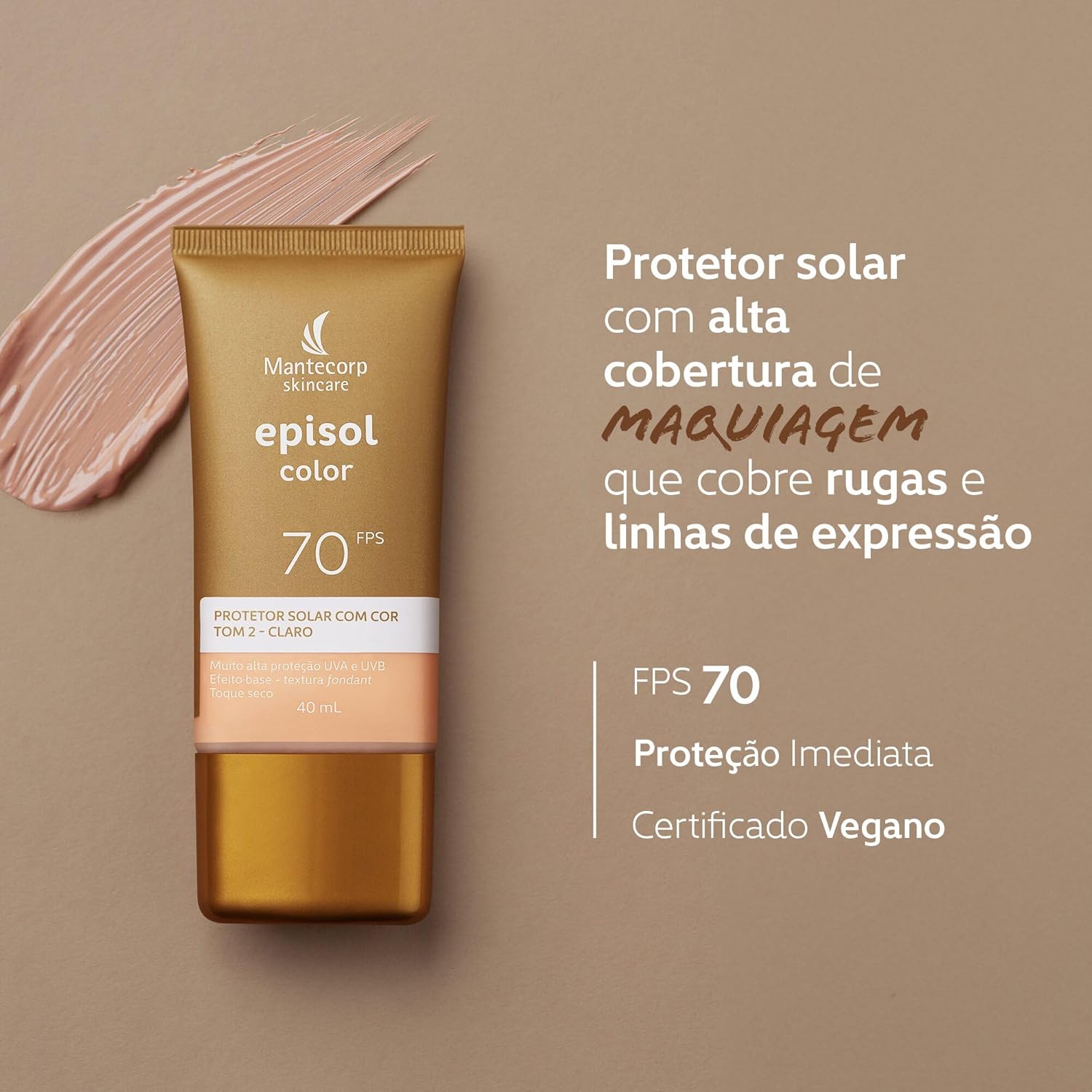Protetor Solar Facial Episol Color FPS 70 2