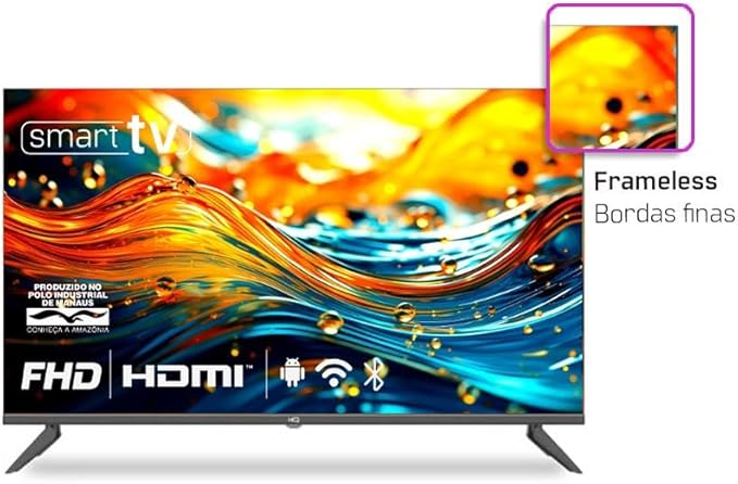 Smart TV HQ 43" Full HD Android 12 Frameless Slim 3