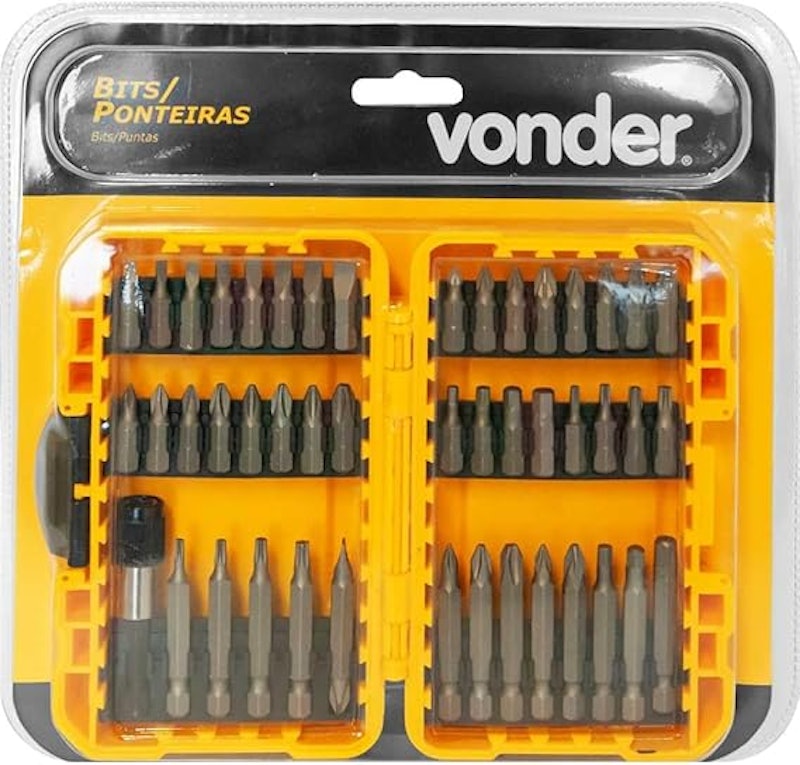Jogo de Bits/Ponteiras com 46 Peças Encaixe Sextavado de 1/4" 5