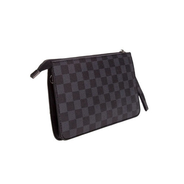 Bolsa Carteira Feminina Textura Xadrez Com Alça Transversal De Corrente 3