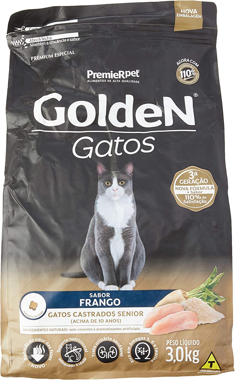 Ração Golden Gatos Castrados Sênior 1