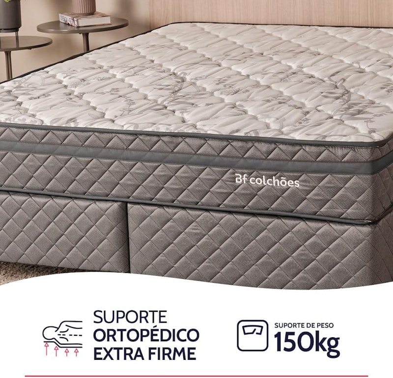 Colchão Solteiro Ortopédico Espuma D45 88 x 188 x 24 cm BF Colchões 3