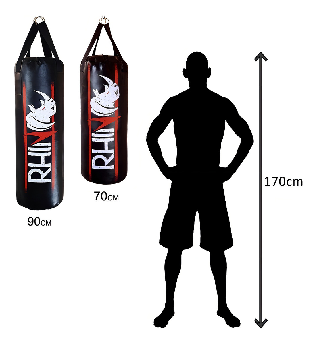 Saco de Pancada Profissional 70 cm Rhino Spank 2