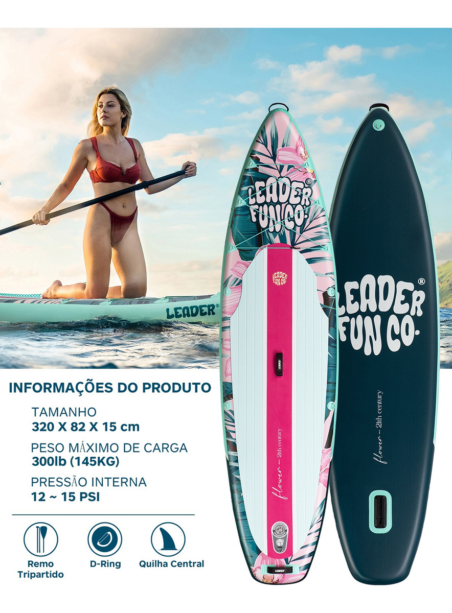 Prancha Stand Up Paddle Inflável Leader Balystic 3