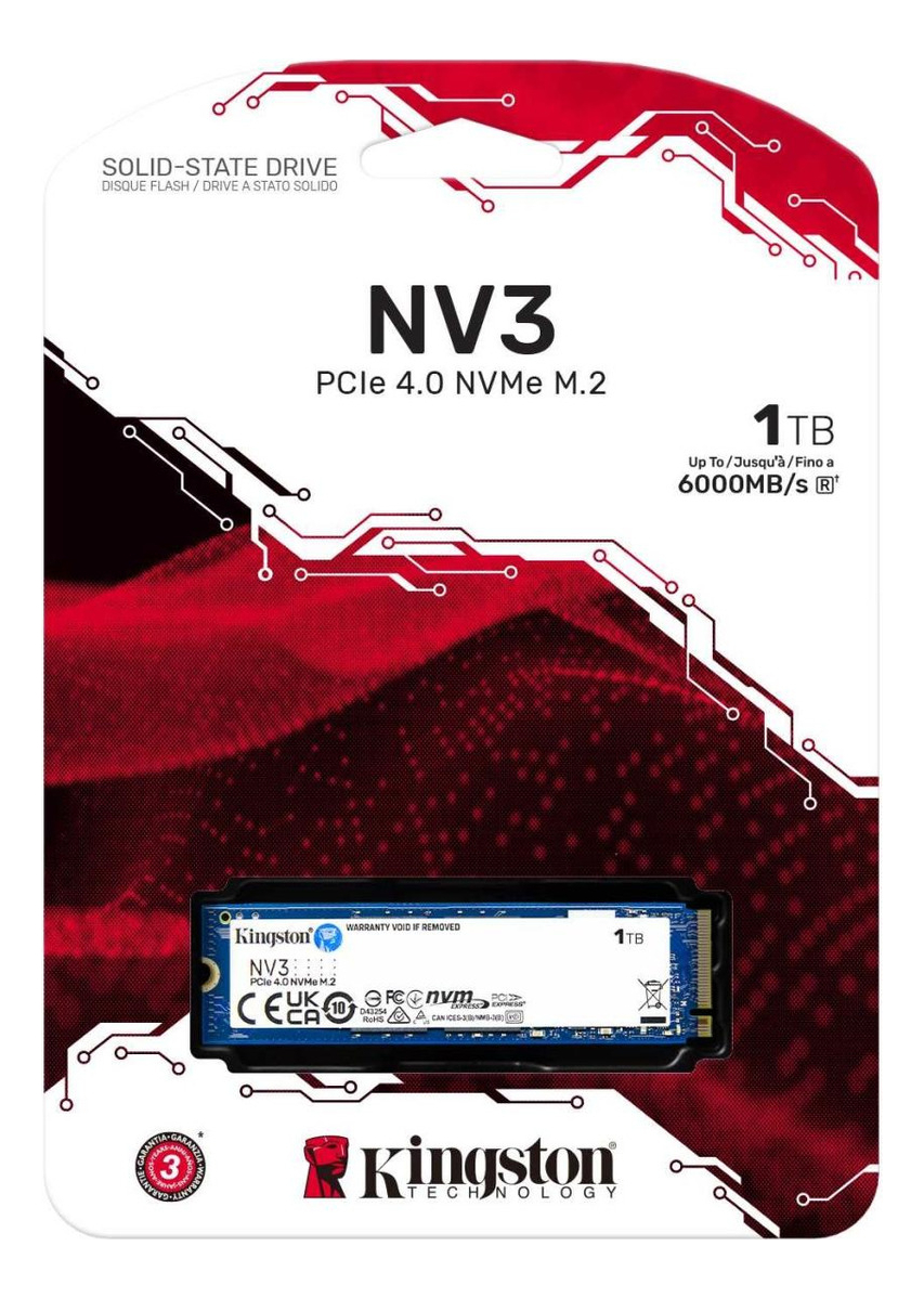 SSD de 1TB Padrão NV3 Formato M.2 2280 4