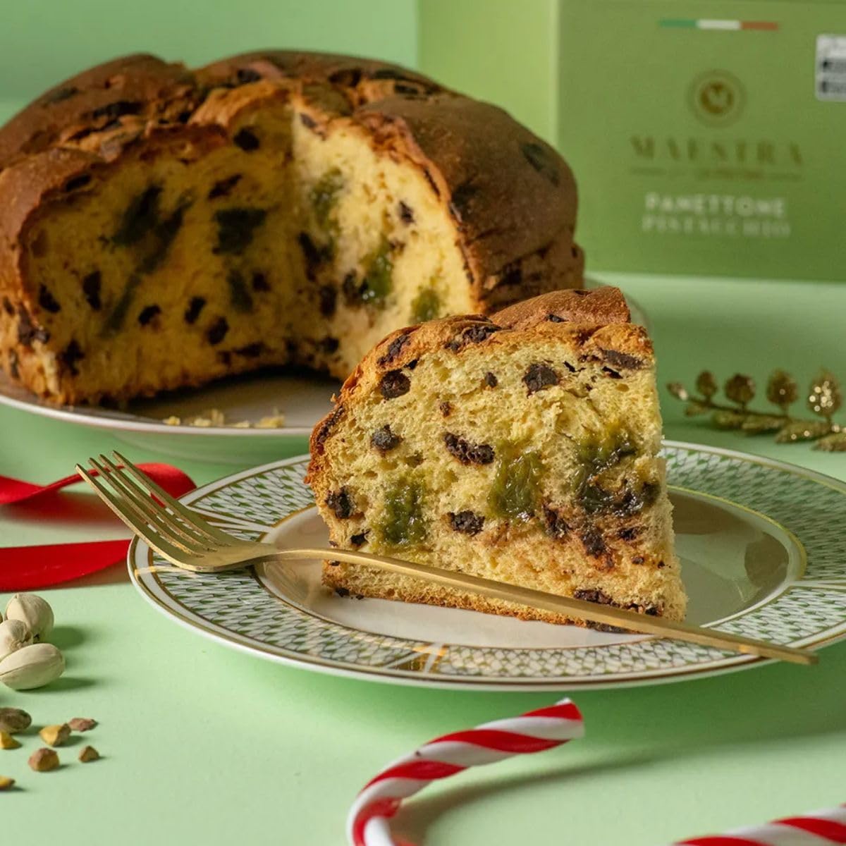 Panettone Creme Pistache/Chocolate 750 g Maestra Per La Pastina 2