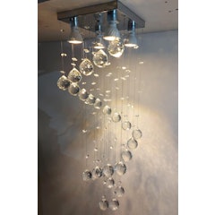 Lustre Espiral de Cristal