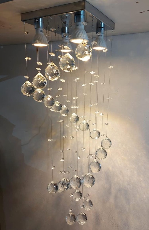 Lustre Espiral de Cristal 1