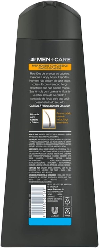 Dove Men+Care Shampoo 2 em 1 Cafeína Fortificante e Cálcio 2