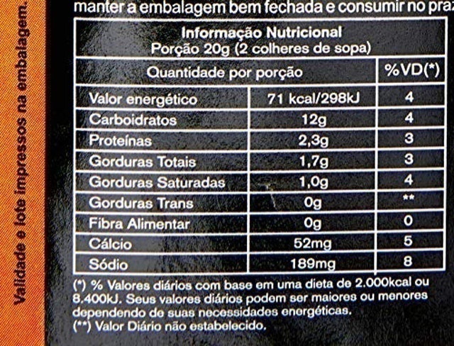 Cappuccino sem Adição de Açúcar América 4