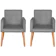 MOBLAN DECOR Kit 2 Poltronas Cadeira Decorativa 1