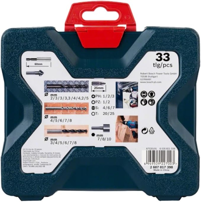 Kit de Pontas e Brocas Bosch X-Line 33 Peças 2