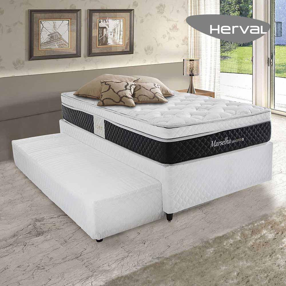 Bicama Solteiro com Cama Auxiliar Herval Marselha Molas Maxspring 3