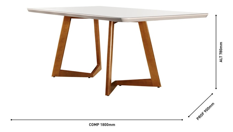 Conjunto Sala de Jantar Mesa 6 Cadeiras Safira Imbuia 4