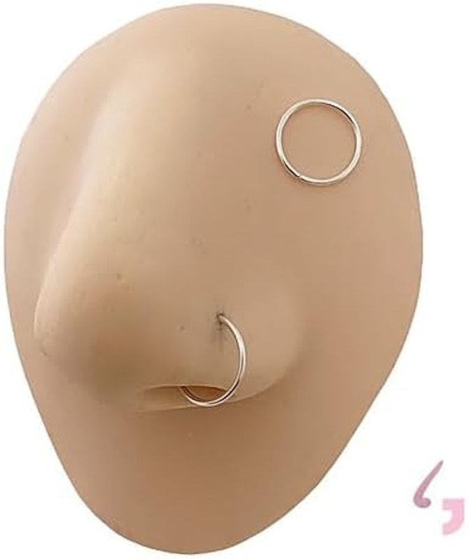 Piercing Argola Fina Nariz Prata 925 8 mm Nostril 4