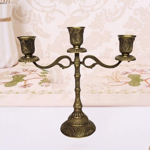 Candelabro Bronze de 3 Ramos 2