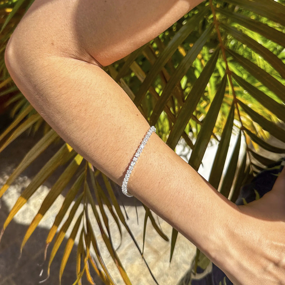 Pulseira Riviera com Pedras P Folheada a Prata 925 5