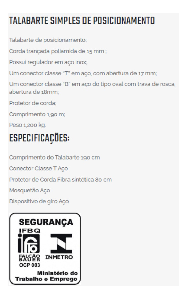 Talabarte Simples de Posicionamento 2