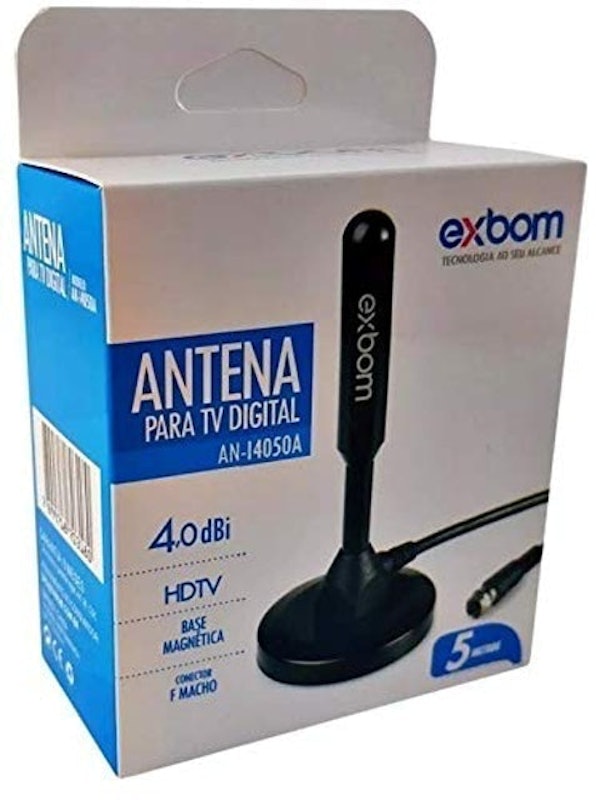 Antena Digital Interna Amplificada Exbom 4