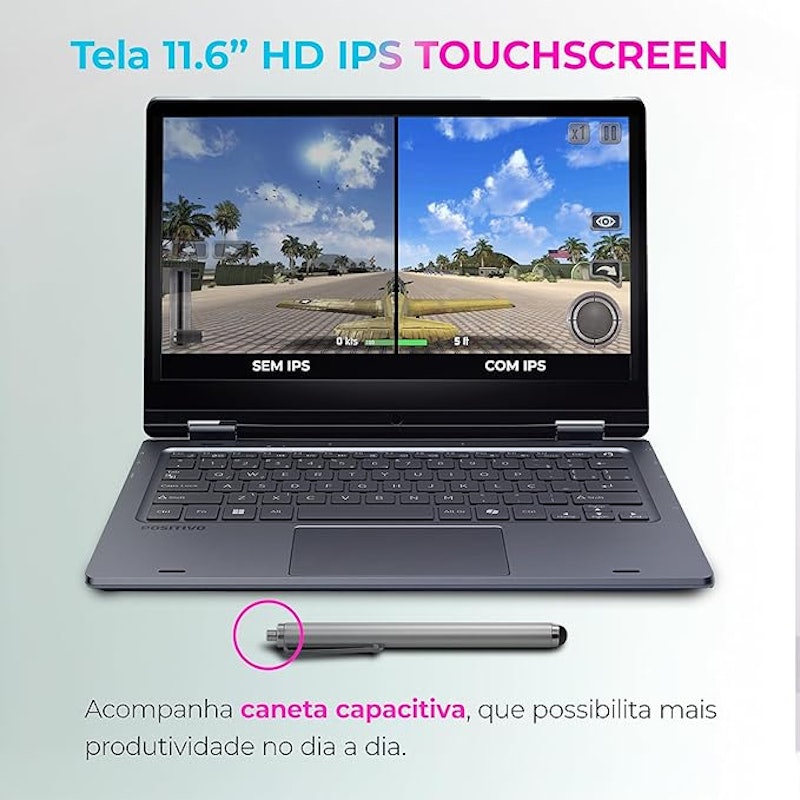 Notebook 2 em 1 Positivo Duo C4128E Intel® Celeron N4500 Windows 11 Home 5