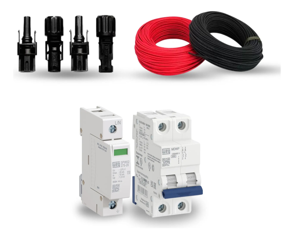 Kit Energia Solar Weg 7,32 KWP com Inversor SIW300 Híbrido 2