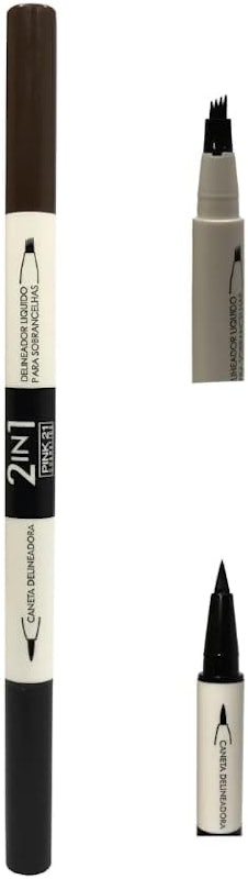 Delineador Sobrancelha Caneta 2 x 1 1