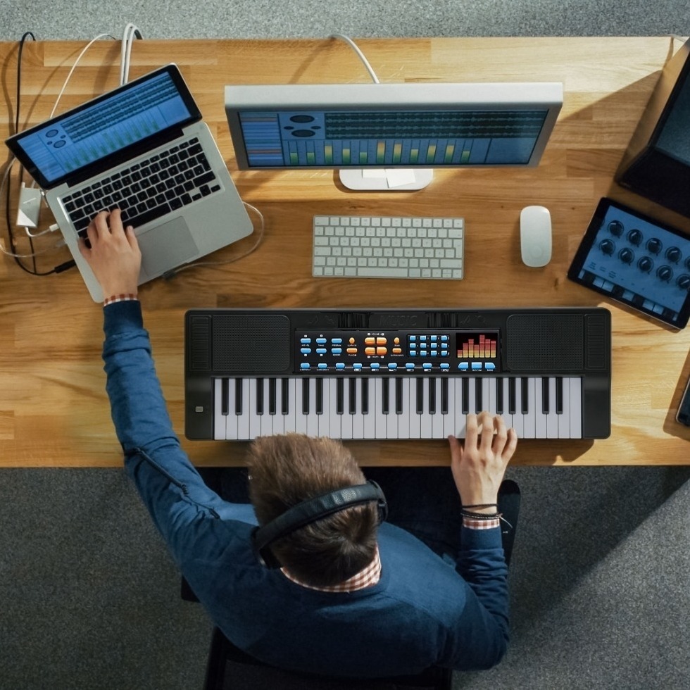 Teclado com Microfone DM Toys HS5460A 3