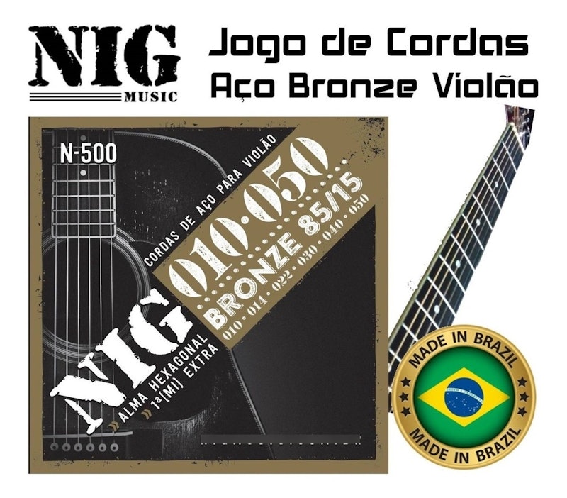 Encordoamento para Violão de Aço Nig Music 4
