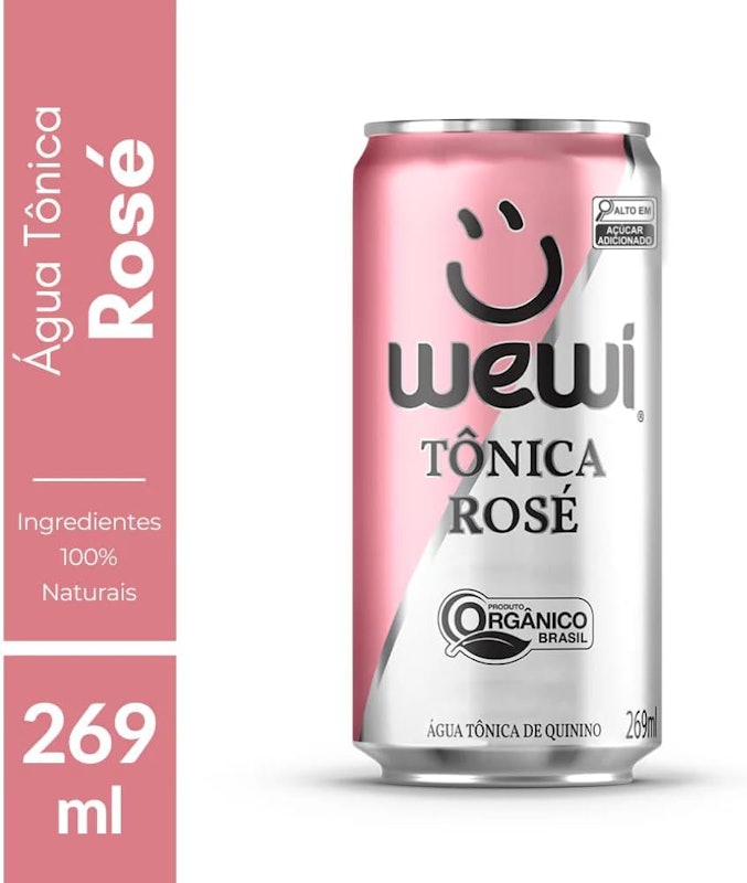 Água Tônica Rosé Orgânica Wewi 2