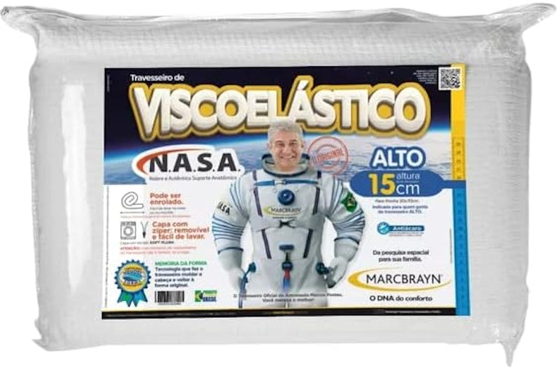 Travesseiro Nasa Original Viscoelástico Hipoalergênico Alto 1
