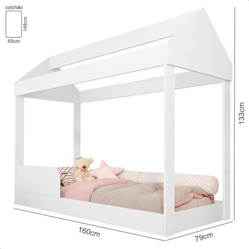 Cama Infantil com Colchão e Voal Crystal 3