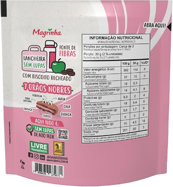 Biscoito Recheado Sabor Morango Da Magrinha 2