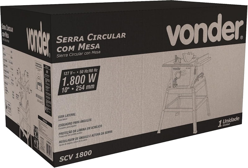 Serra Circular com Mesa 10" 1800 W SCV 1800 Vonder 5