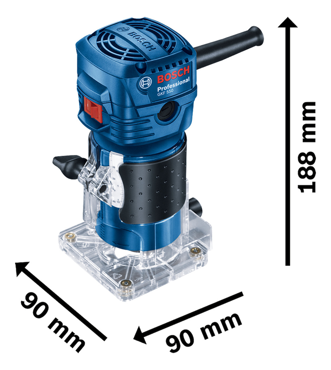 Tupia Bosch GKF 550 550 W com 2 Pinças 4