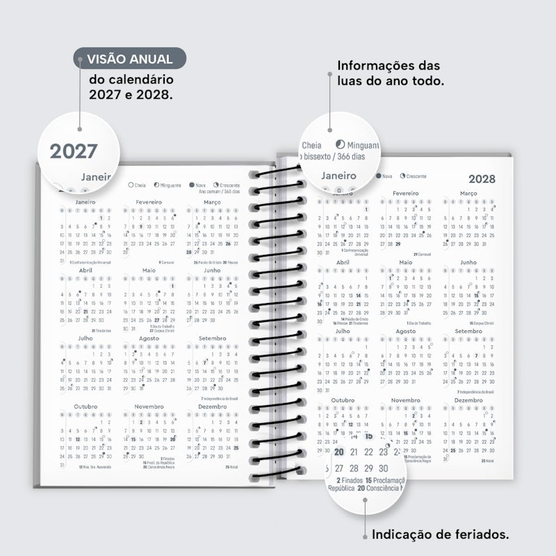 Agenda 2027 Mini Floral Sakura Cerejeira Japonesa Iscool 2