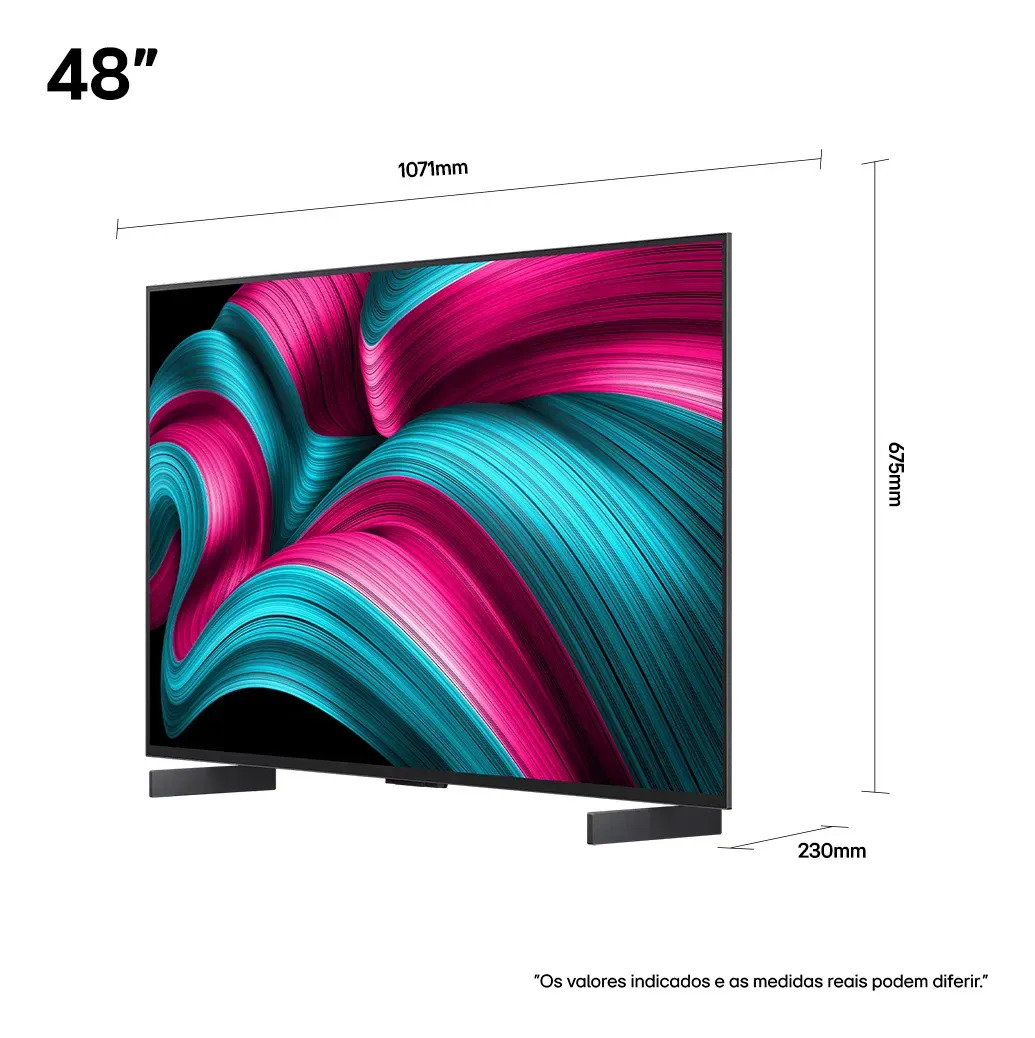 Smart TV LG OLED EVO AI C5 4K de 48 Polegadas 2025 4