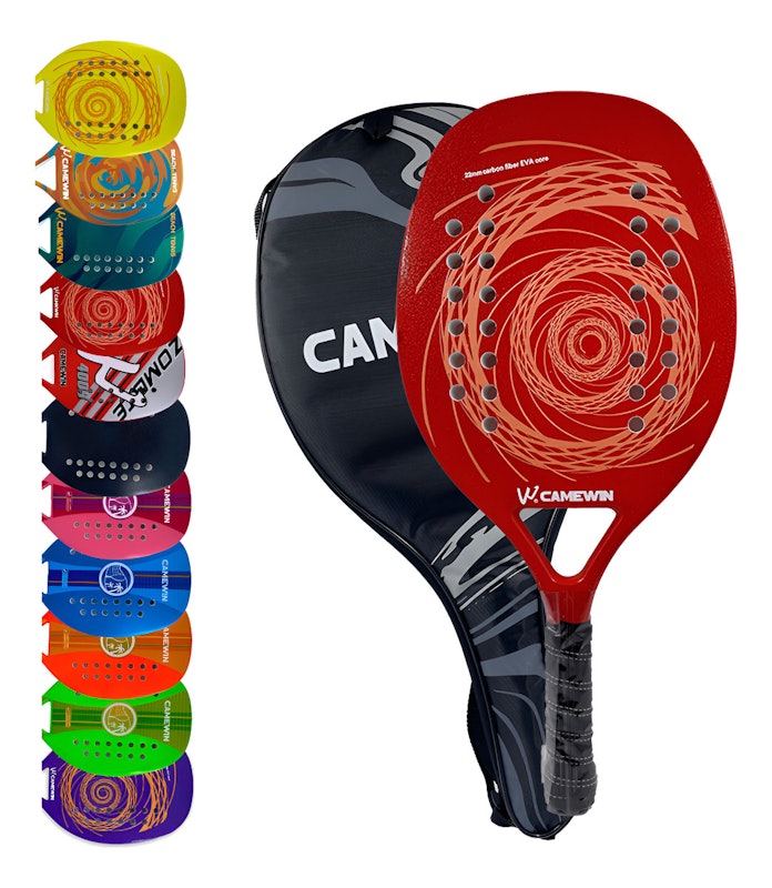 Kit Raquete para Beach Tennis Profissional em Fibra Carbono com Capa Protetora 1