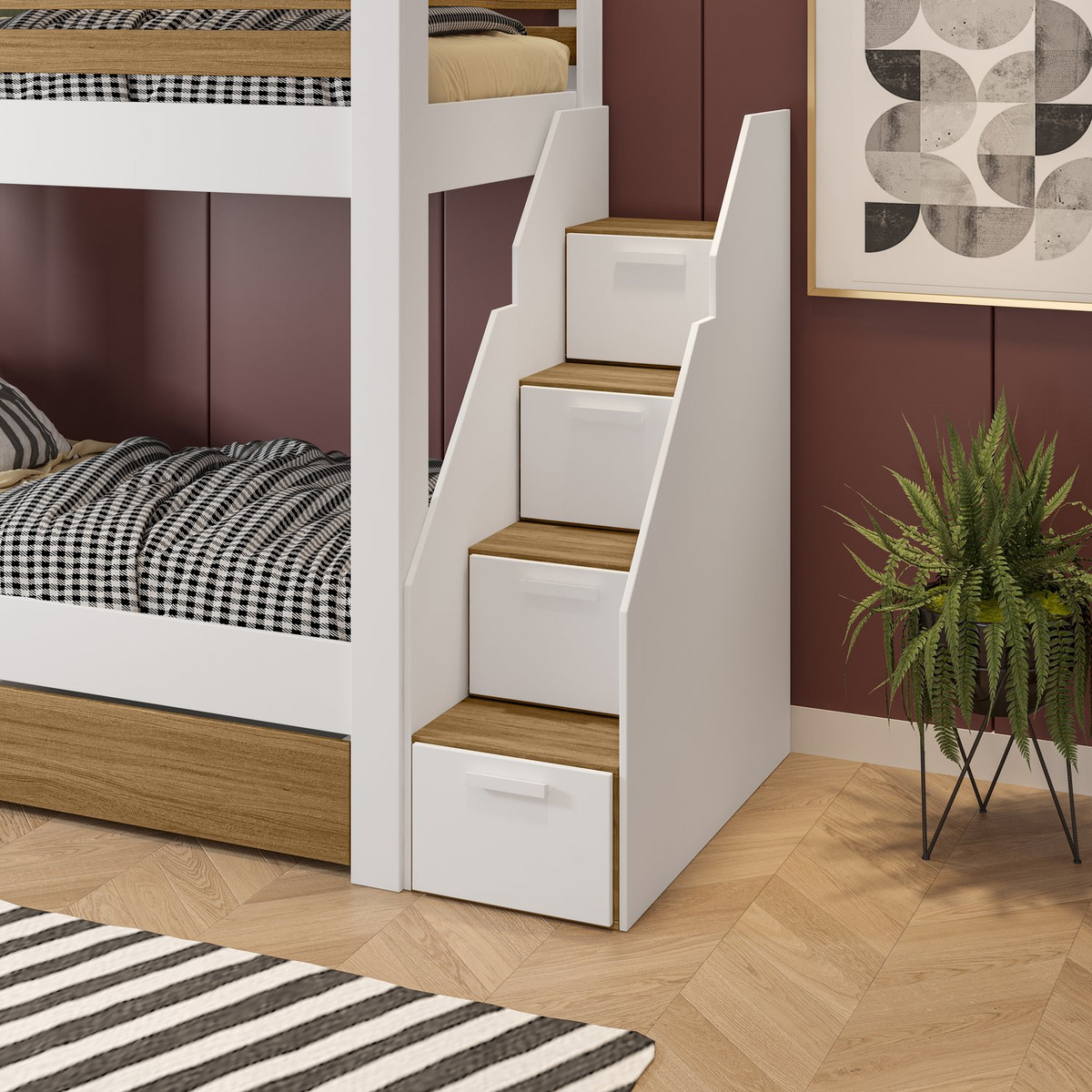 Beliche Solteiro Adulto com 2 Gavetões e 4 Nichos Star Plus Casatema 5
