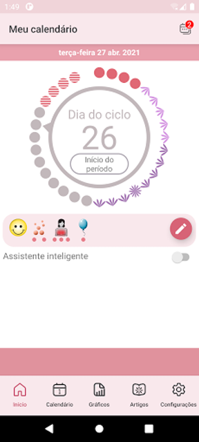 WomanLog Calendário Menstrual 2