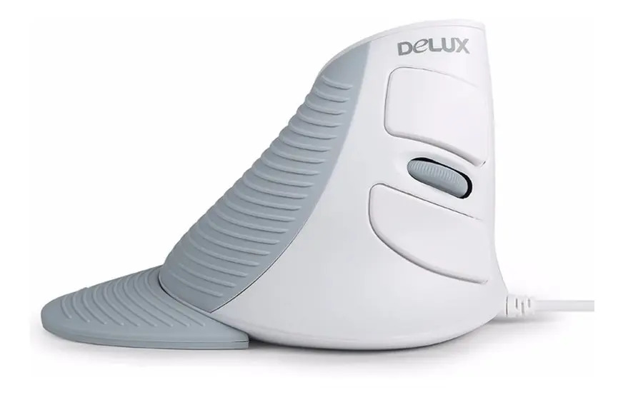 DeLux Mouse Ergonômico Vertical com Fio 3