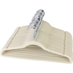 Kit 50 Cabides de Veludo Ultra Fino Antideslizante