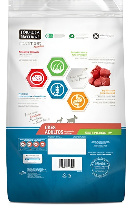 Fórmula Natural Super Premium Fresh Meat Sensitive Cães Adultos Portes Mini e Pequeno Cordeiro, Mandioca e Aloe Vera 3