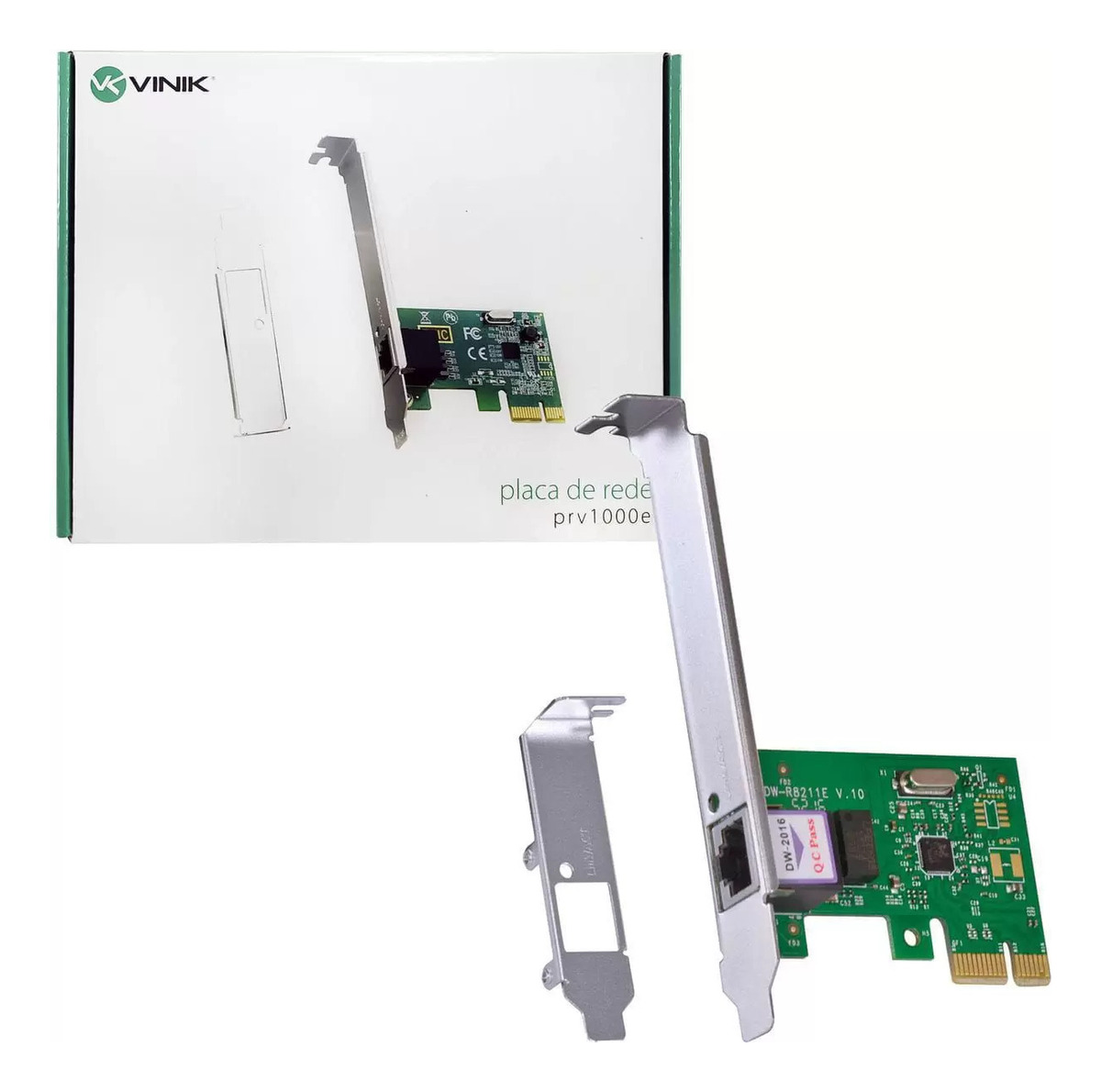 Placa de Rede 10/100/1000 PCI-E PVR100E com Suporte Low Profile 2