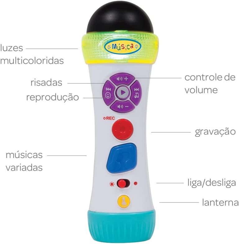 Microfone Musical Canta e Grava 3