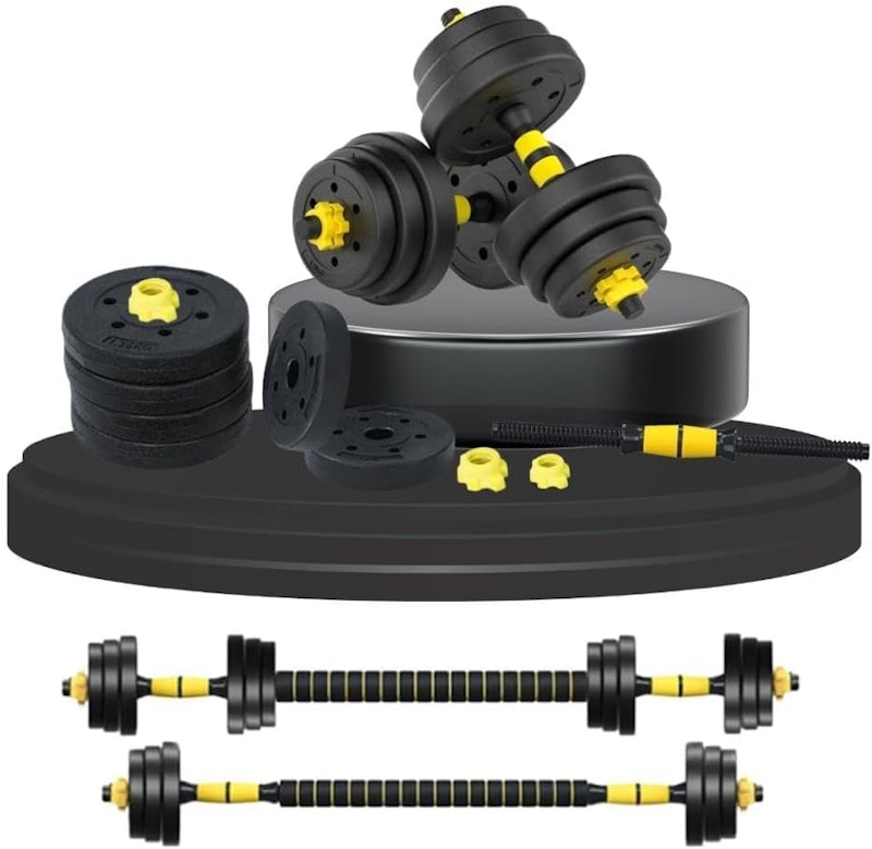 Kit Halteres Ajustáveis 6 em 1 com Barra Central 30 Kg 3