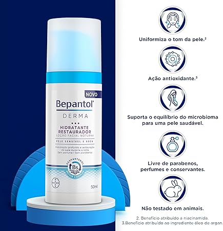 Bepantol Derma Hidratante Restaurador Facial Noturno 3
