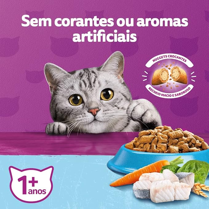 Ração WHISKAS Peixe Gatos Adultos Castrados 3