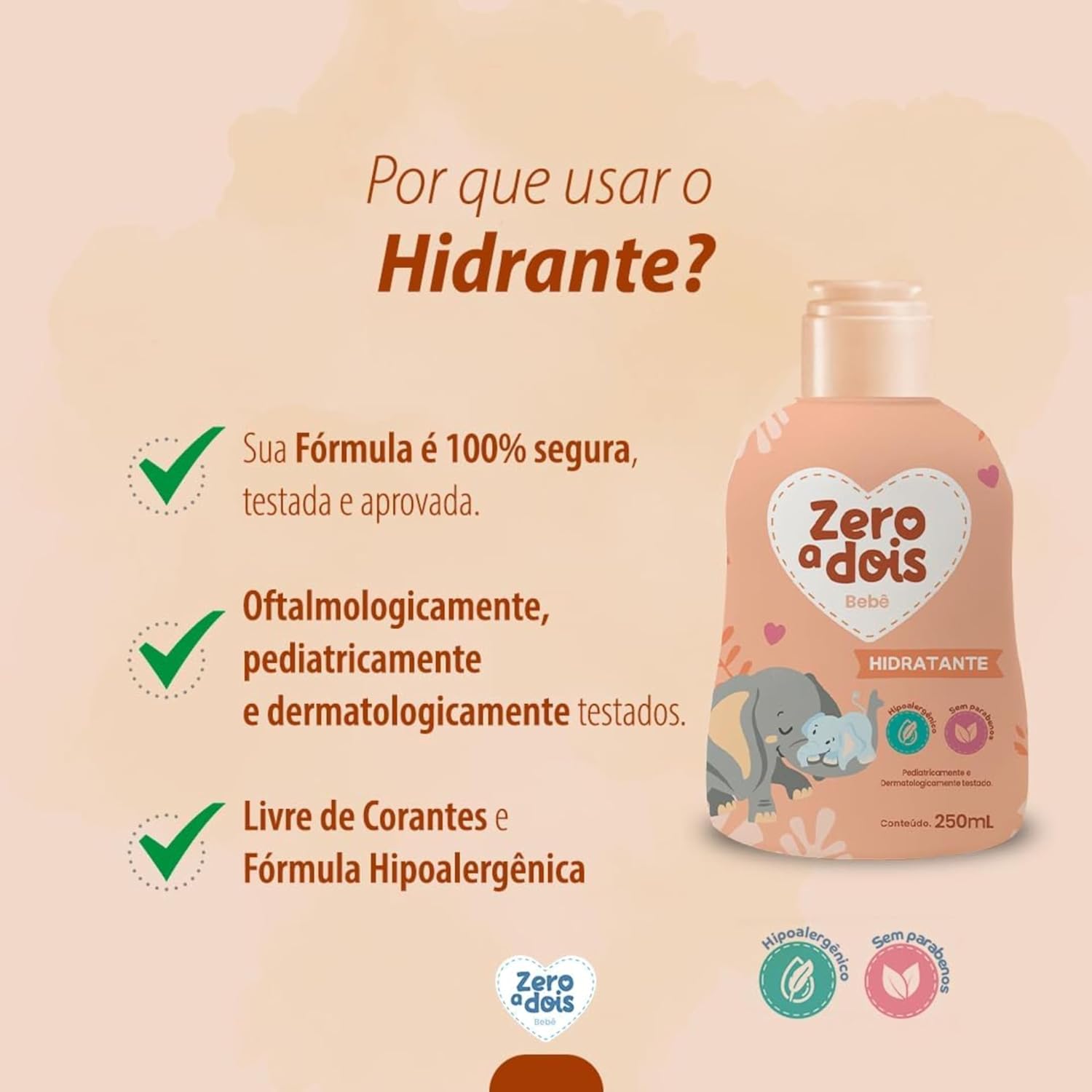 Loção Hidratante para Bebê Zero a Dois 2