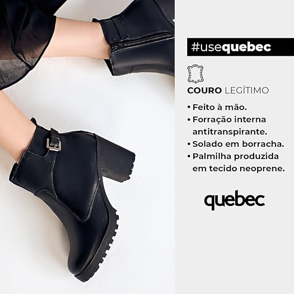 Bota Feminina Salto Grosso Cano Baixo 5