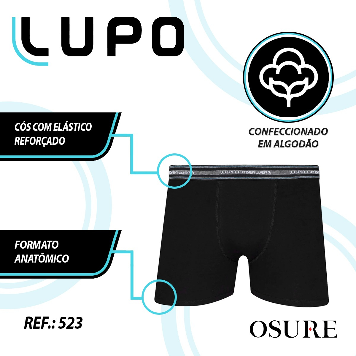 Cueca Boxer de Algodão 2
